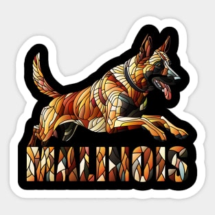 Belgian Malinois - Mosaic Art Sticker